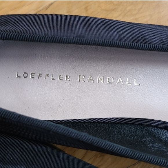 Loeffler Randall Noa Bow Flats Black Size 8 Balletcore Cottagecore Whimsigoth - Picture 9 of 16